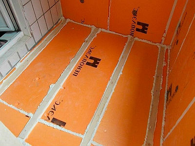Установка на балконе теплого пола